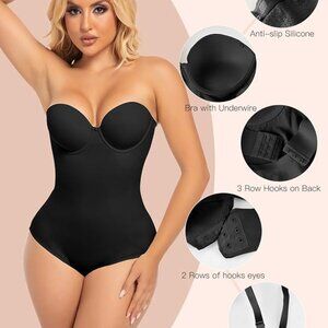 Slimers Strapless Shapewear Seamless Bodysuit